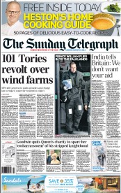 The Daily Telegraph, front page, Feb 2012
